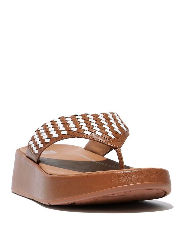 楽天ReVida 楽天市場店【送料無料】 フィットフロップ レディース サンダル シューズ Women's F-Mode Woven Slip On Thong Sandals Light Tan