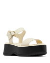 【送料無料】 ソレル レディース サンダル シューズ Women's Dayspring Leather Platform Sandals Honey White