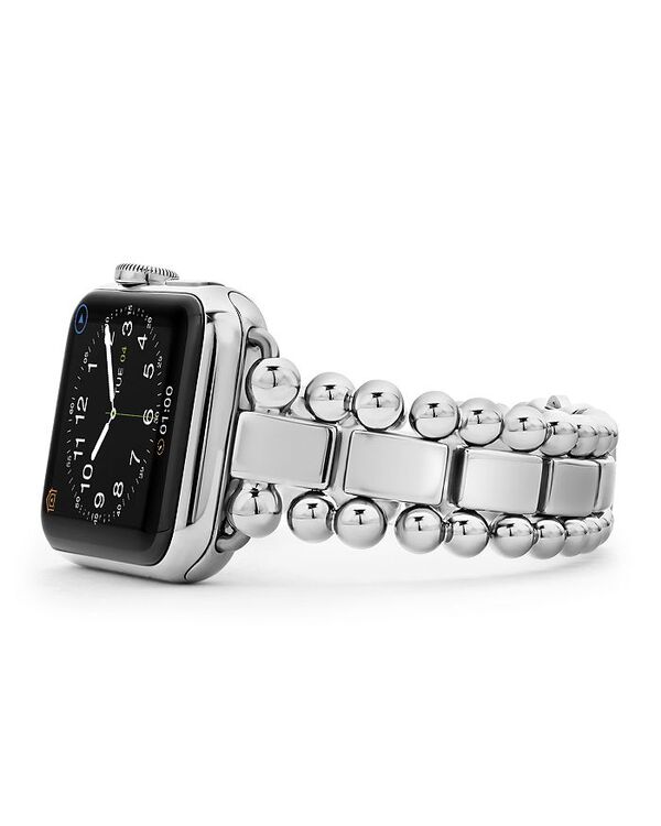 【送料無料】 ラゴス レディース ブレスレット・バングル・アンクレット アクセサリー Smart Caviar Stainless Steel Apple Watch Bracelet 38-44mm Silver