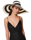 【送料無料】 ユージニアキム レディース 帽子 アクセサリー Striped Sunny Hat Ivory/Black