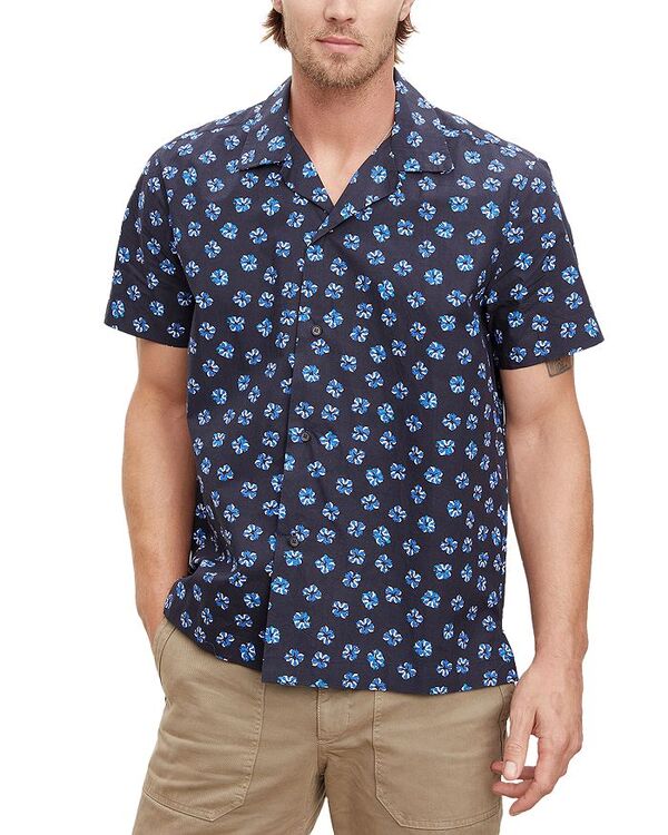 【送料無料】 ヴェルヴェットバイグラハムスペンサー メンズ シャツ トップス Iggy02 Cotton Printed Button Down Camp Shirt Iberis