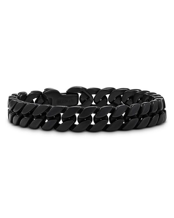 yz fCrbgE[} Y uXbgEoOEANbg ANZT[ Men's Curb Chain Bracelet in Black Titanium Black