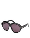 【送料無料】 トム・フォード レディース サングラス・アイウェア アクセサリー Inger Round Sunglasses 59mm Black/Purple...