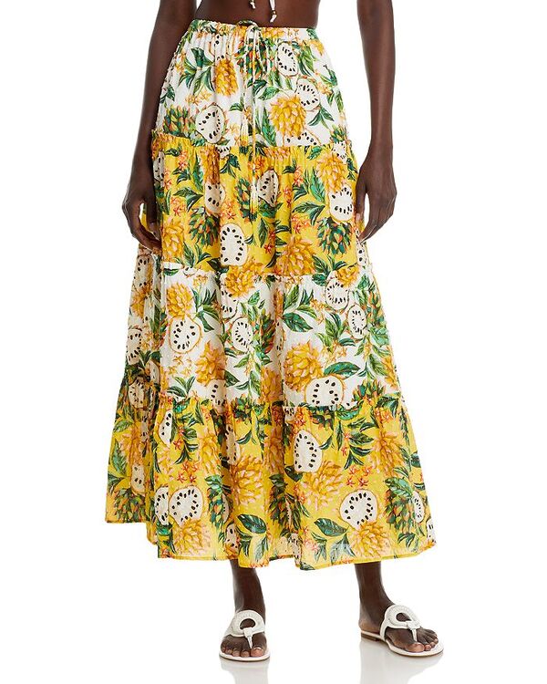 ̵ ե ǥ  ܥȥॹ Biriba Mix Cotton Printed Maxi Skirt Biriba Yellow