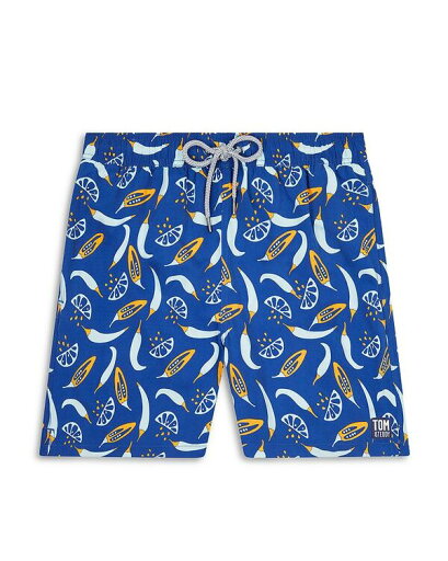 【送料無料】 トムアンドテディ メンズ ハーフパンツ・ショーツ 水着 Printed 6" Swim Trunks Blue & Orange 【送料無料】 トムアンドテディ メンズ ハーフパンツ・ショーツ 水着 Printed 6" Swim Trunks Blue & Orange