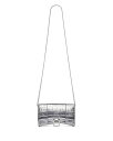 【送料無料】 バレンシアガ レディース 財布 アクセサリー Hourglass Wallet on Chain in Croc Embossed Leather...