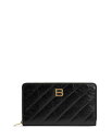 【送料無料】 バレンシアガ レディース 財布 アクセサリー Crush Continental Quilted Leather Wallet Black