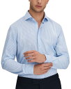 【送料無料】 レイス メンズ シャツ トップス Archie Long Sleeve Striped Cutaway Shirt White/Soft Blue