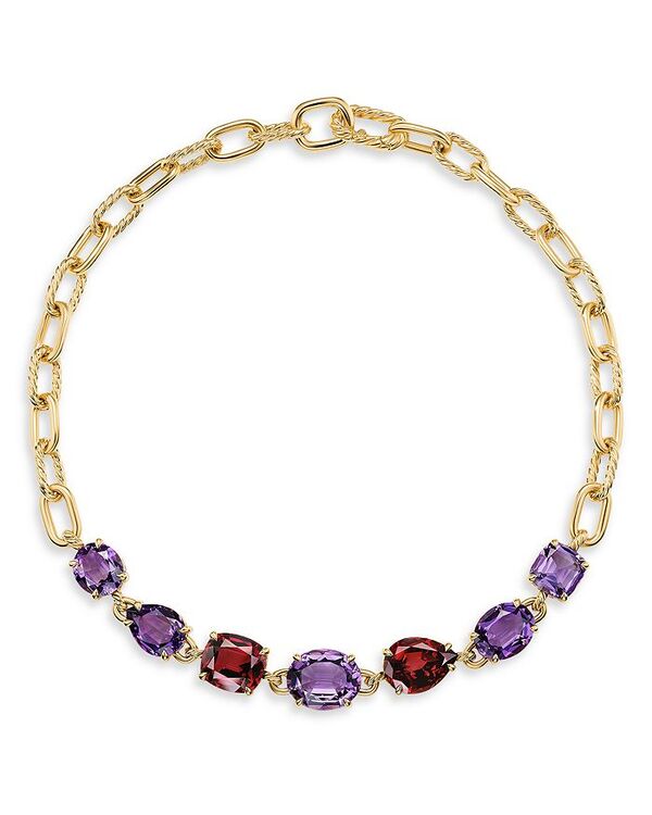 ̵ ǥӥåȡ桼ޥ ǥ ͥå쥹硼ڥȥȥå ꡼ 18K Yellow Gold Marbella Amethyst & Rhodolite Garnet Chain Necklace 19