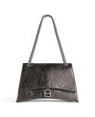 【送料無料】 バレンシアガ レディース ハンドバッグ バッグ Crush Chain Bag Metallized Steel Grey