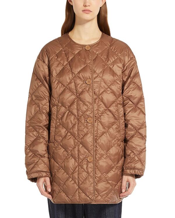 【送料無料】 マックスマーラ レディース コート アウター Csoft Quilted Down Coat Brown