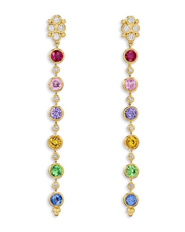 【送料無料】 テンプル セント クレア レディース ピアス・イヤリング アクセサリー 18K Yellow Gold Multi Gemstone & Diamond Rainbow Drop Earrings Multi