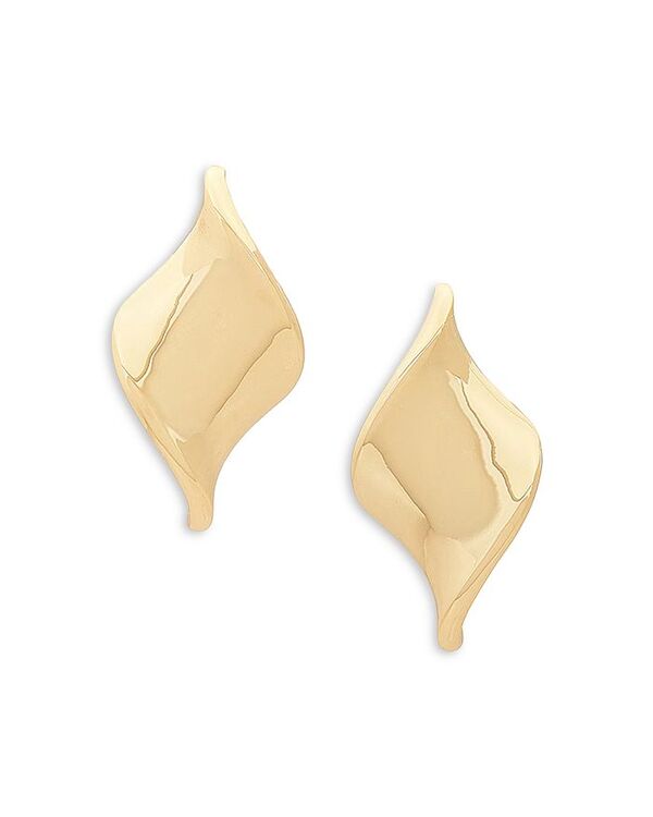 yz VV fB[X sAXECO ANZT[ Curved Earrings Gold