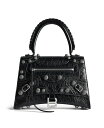 【送料無料】 バレンシアガ レディース ハンドバッグ バッグ Hourglass X Le Cagole Mini Handbag Black