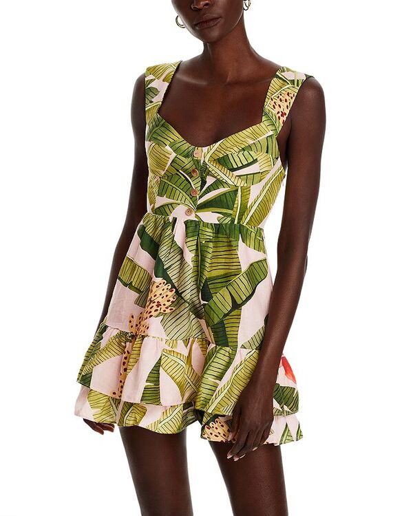 【送料無料】 ファーム レディース ワンピース トップス Banana Leaves Sleeveless Mini Dress Banana Leaf