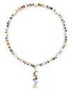 【送料無料】 マルコ ビチェゴ レディース ネックレス・チョーカー・ペンダントトップ アクセサリー 18K Yellow Gold Africa Multi Gemstone Bead & Diamond Adjustable Lariat Necklace 18