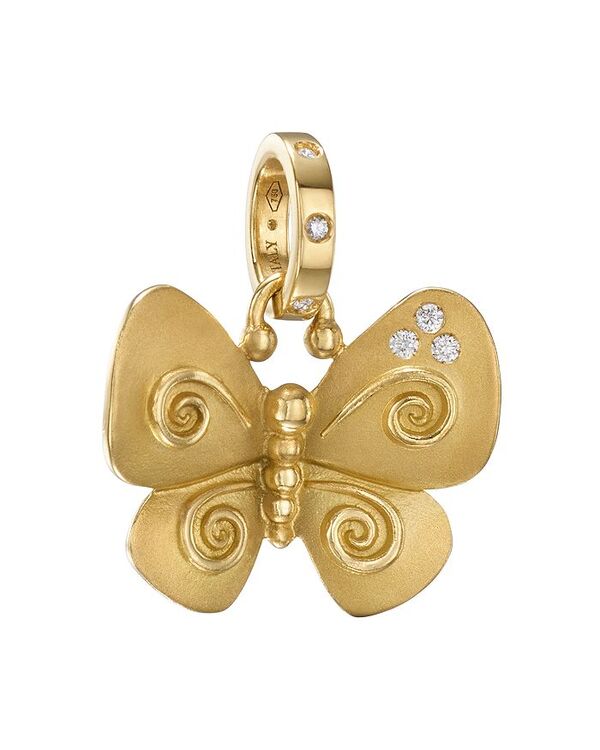 yz ev Zg NA fB[X lbNXE`[J[Ey_ggbv ANZT[ 18K Yellow Gold Diamond Butterfly Pendant Gold