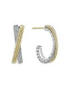 【送料無料】 ラゴス レディース ピアス・イヤリング アクセサリー Sterling Silver & 18K Yellow Gold Caviar Lux D...