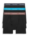 【送料無料】 カルバンクライン メンズ ボクサーパンツ アンダーウェア Cotton Stretch Moisture Wicking Boxer Briefs Pack of 3 N07 Black