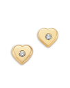 yz ]C`bR fB[X sAXECO ANZT[ 14K Yellow Gold Feel the Love Diamond Heart Stud Earrings Gold