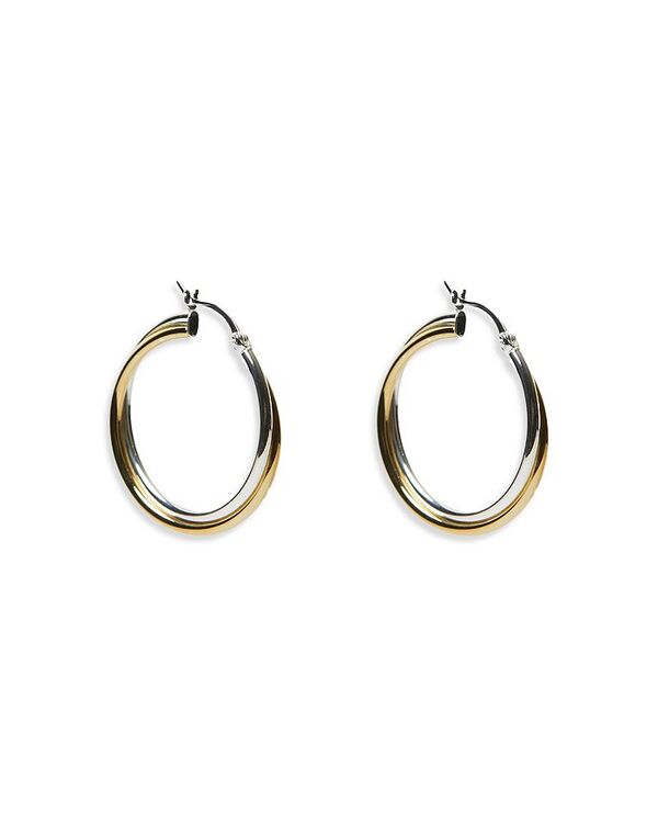 yz AWFgB[H fB[X sAXECO ANZT[ Double Row Hoop Earrings Gold/Silver