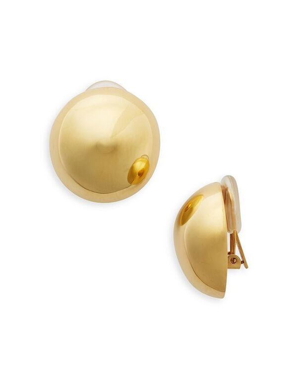 【送料無料】 ケネスジェイレーン レディース ピアス・イヤリング アクセサリー Domed Button Clip On Earrings Gold