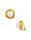  ケネスジェイレーン レディース ピアス・イヤリング アクセサリー Imitation Pearl Love Knot Clip On Earrings White/Gold