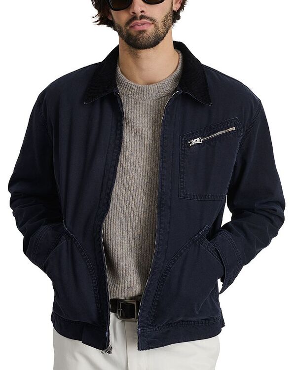 【送料無料】 アレックスミル メンズ ジャケット・ブルゾン アウター Zip Front Denim Jacket Dark Navy