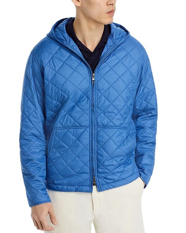  ピーター・ミラー メンズ パーカー・スウェット フーディー アウター Crown Essex Quilted Hoodie Moon Blue