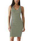 【送料無料】 マイケルスターズ レディース ワンピース トップス Esme Sleeveless Ribbed V Neck Mini Dress Olive