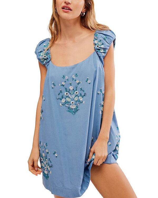 ̵ ե꡼ԡץ ǥ ԡ ȥåץ Wildflower Mini Dress Copen Blue