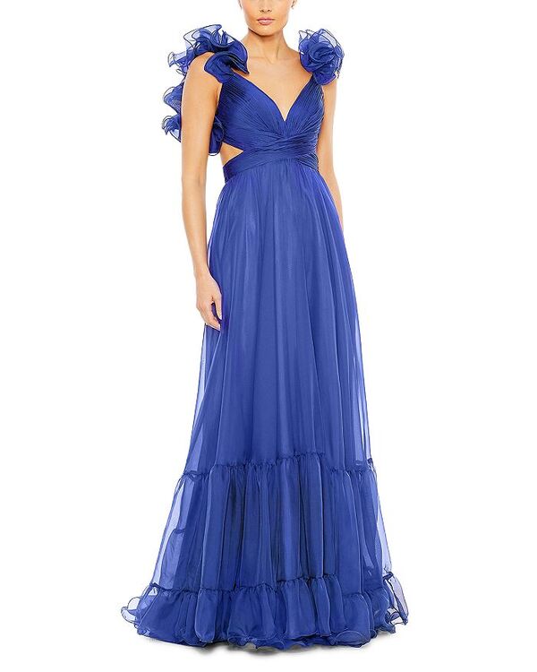 ̵ ޥå ǥ ʥȥ  Rosette Chiffon Gown Cobalt