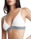 yz JoNC fB[X uW[ A_[EFA Embossed Icon Cotton Light Lined Triangle Bralette Classic White