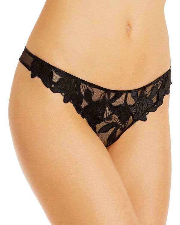 �ե졼�ǥ�ޡ��� ��ǥ����� ������������� �ѥ�� �ɽ� Fleur du Mal Lily Embroidered Hipster Thong Black ...