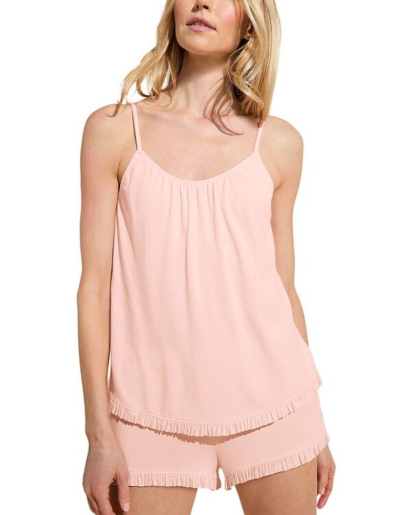楽天ReVida 楽天市場店【送料無料】 エバージェイ レディース ナイトウェア アンダーウェア Gisele Ruffled Trim Short Pajama Set Petal Pink