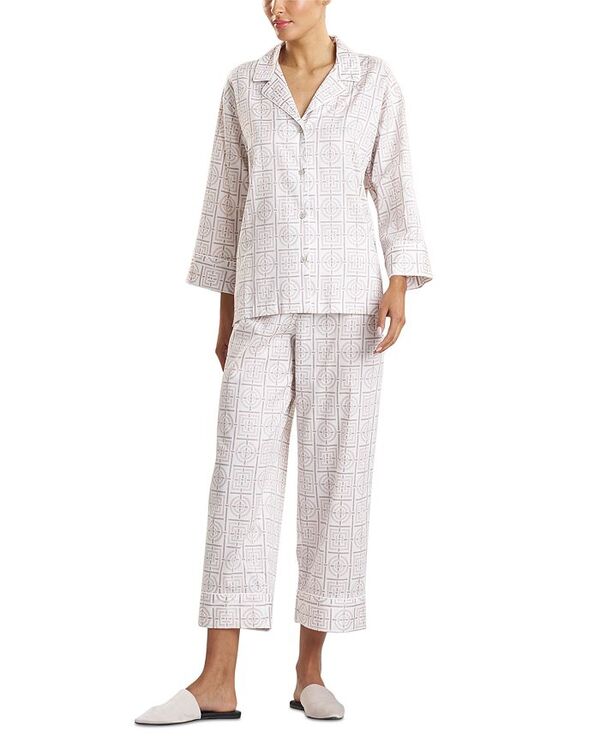 楽天ReVida 楽天市場店【送料無料】 ナトリ レディース ナイトウェア アンダーウェア Cotton Pajama Set Smoke Pearl
