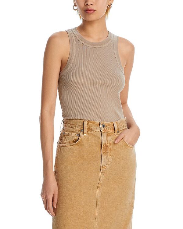 【送料無料】 シチズンズ オブ ヒューマニティ レディース タンクトップ トップス Isabel Ribbed Tank Top Sand Atlas