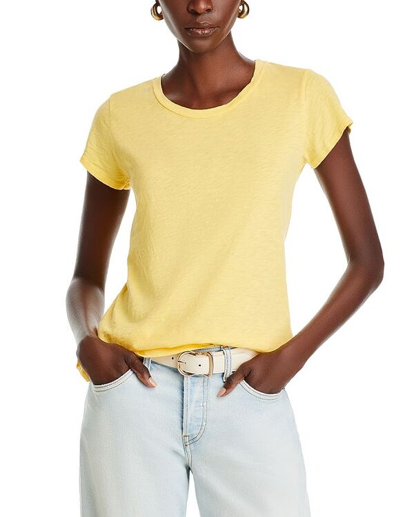 【送料無料】 ヴェルヴェットバイグラハムスペンサー レディース Tシャツ トップス Odelia Short Sleeved Crewneck Tee Daisy Yellow