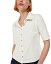 【送料無料】 ホイッスルズ レディース ポロシャツ トップス Grace Ribbed Polo Top Ivory