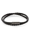 ^eIVA Y uXbgEoOEANbg ANZT[ Double Wrap Woven Leather Bracelet Black