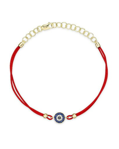 メイラティ レディース ブレスレット・バングル・アンクレット アクセサリー Diamond Blue Sapphire And 14K Yellow Gold Evil Eye Bracelet Red メイラティ レディース ブレスレット・バングル・アンクレット アクセサリー Diamond Blue Sapphire And 14K Yellow Gold Evil Eye Bracelet Red
