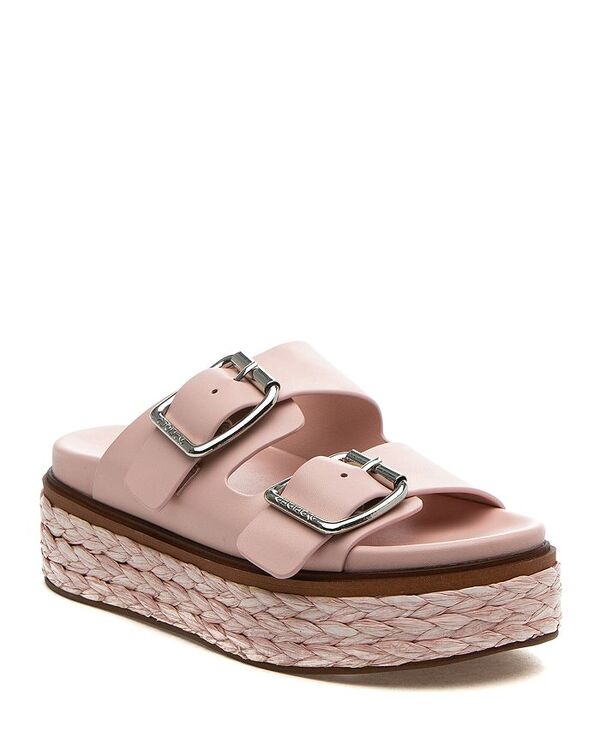 【送料無料】 ジェイスライド レディース サンダル シューズ Women's Bonnie Double Buckle Platform Slide Sandals Light Pink