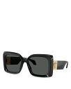 【送料無料】 ヴェルサーチ レディース サングラス・アイウェア アクセサリー Medusa Plaque Square Sunglasses 54mm Blac...