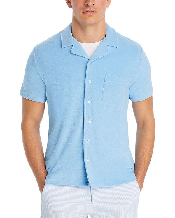 【送料無料】 オニア メンズ シャツ トップス Terry Short Sleeve Shirt Air Blue