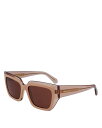 【送料無料】 フェラガモ レディース サングラス・アイウェア アクセサリー Colorblock Square Sunglasses 55mm Tan/Brow...