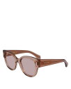 【送料無料】 フェラガモ レディース サングラス・アイウェア アクセサリー Rivet Rounded Cat Eye Sunglasses 51mm Tan/...