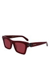 【送料無料】 フェラガモ レディース サングラス・アイウェア アクセサリー Prisma Angular Sunglasses 52mm Red/Red Sol...