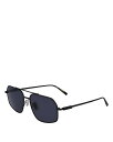 【送料無料】 フェラガモ レディース サングラス・アイウェア アクセサリー Prisma Geometric Pilot Sunglasses 58mm Bla...