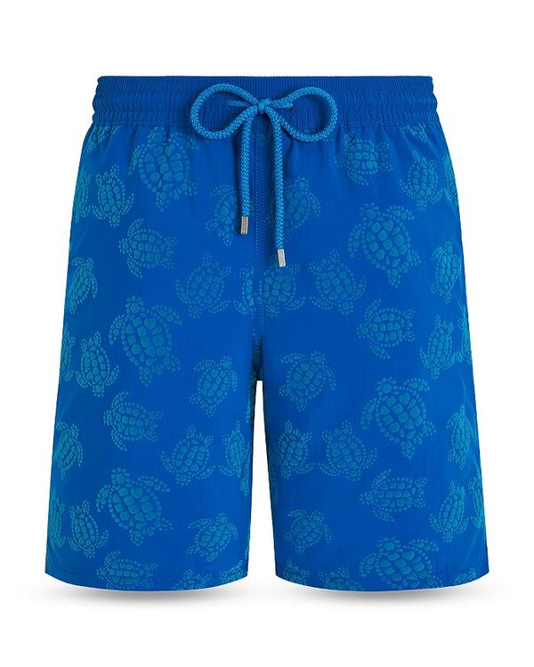 【送料無料】 ヴィルブレクイン メンズ ハーフパンツ・ショーツ 水着 Okoa Flock Vendome Turtles Print 7" Swim Trunks Palace Blue