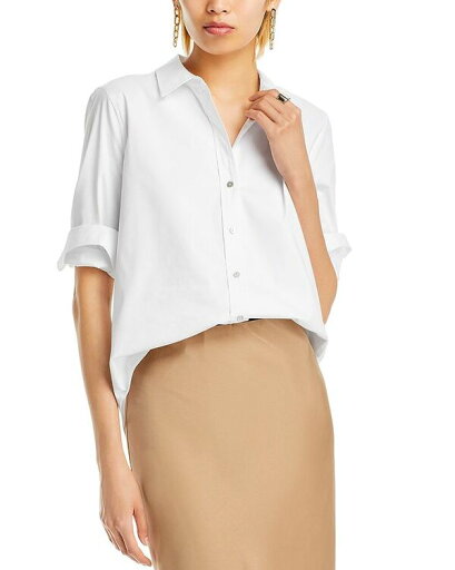 【送料無料】 ラジャンス レディース シャツ トップス Daniella Classic Button Front Top White 【送料無料】 ラジャンス レディース シャツ トップス Daniella Classic Button Front Top White
